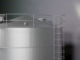 Vertical 400 m³ cylindrical steel tank