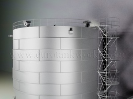 Vertical 2000 m³ cylindrical steel tank