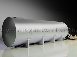 Horizontal shop-welded steel storage tank. Capacity = 50cbm