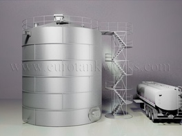 Vertical 500 m³ cylindrical steel tank