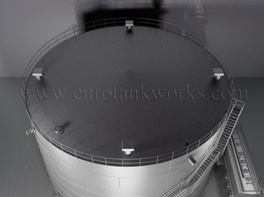 Vertical 3000 m³ cylindrical steel tank