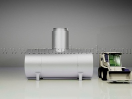 Horizontal shop-welded steel storage tank. Capacity = 15cbm