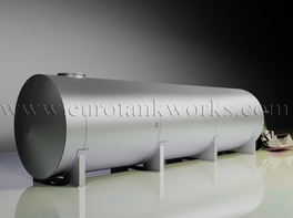 Horizontal shop-welded steel storage tank. Capacity = 60cbm